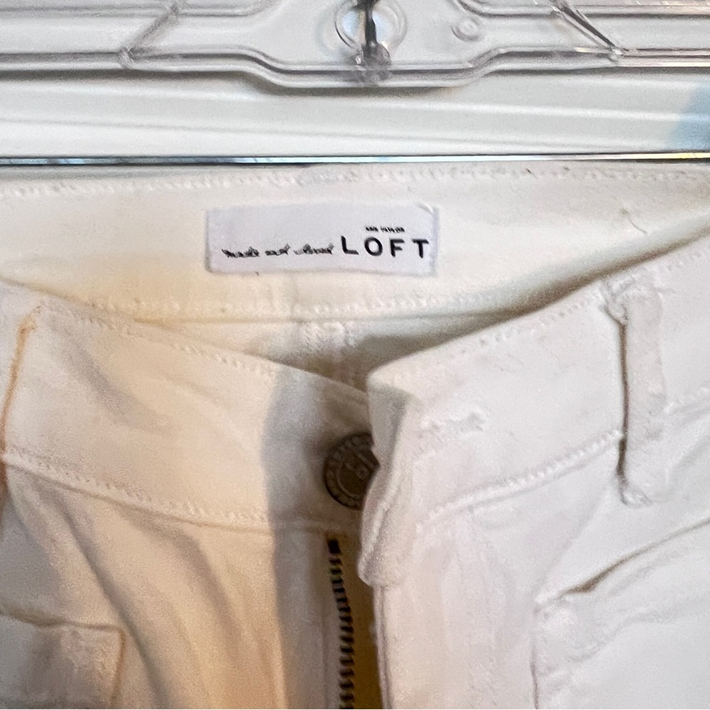 Loft White Wide-Leg Pants - Picture 3 of 5